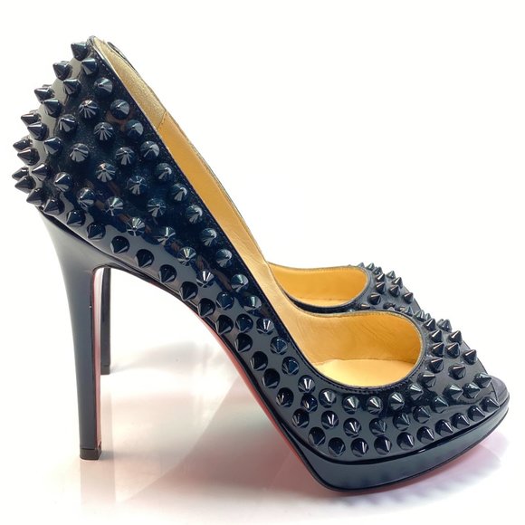 navy christian louboutin shoes